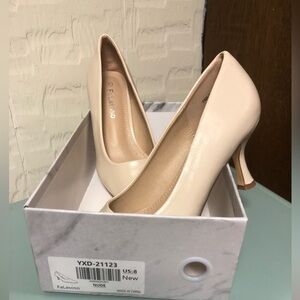 FaLasoso Women's Pointed Toe Heel 2.7 Inch Comfort Wedding Dress Pumps Size 8